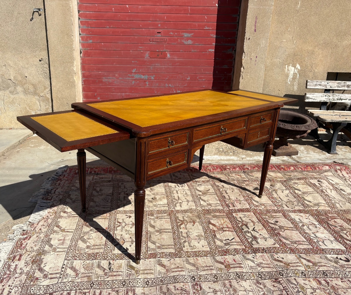 Louis XVI-style Double-sided Desk, Period Style, 1900-photo-3