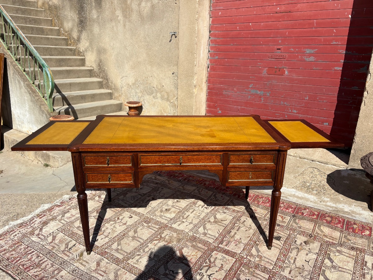 Louis XVI-style Double-sided Desk, Period Style, 1900-photo-4