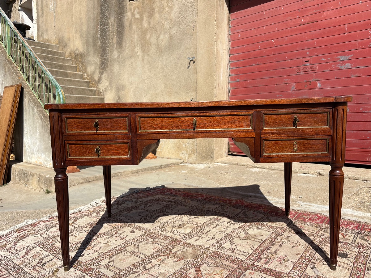 Louis XVI-style Double-sided Desk, Period Style, 1900-photo-2