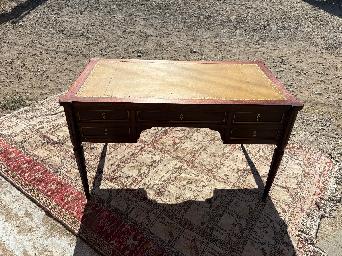 Louis XVI-style Double-sided Desk, Period Style, 1900-photo-5