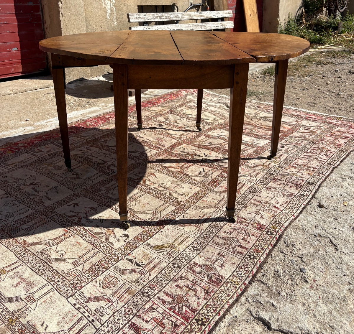 18th-century Louis XVI-style 6-foot Walnut Table-photo-2