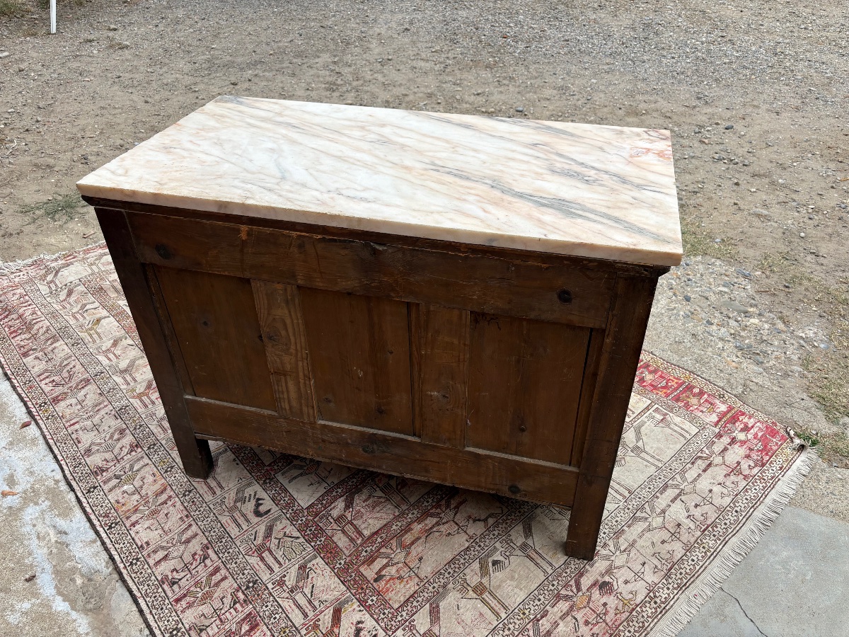 19th-century Period Empire-style Walnut Chest Of Drawers With Separate Columns-photo-6