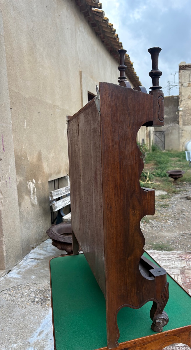 Provençal Shelf, Louis XV Style, Made Of Period Walnut, 1900-photo-2