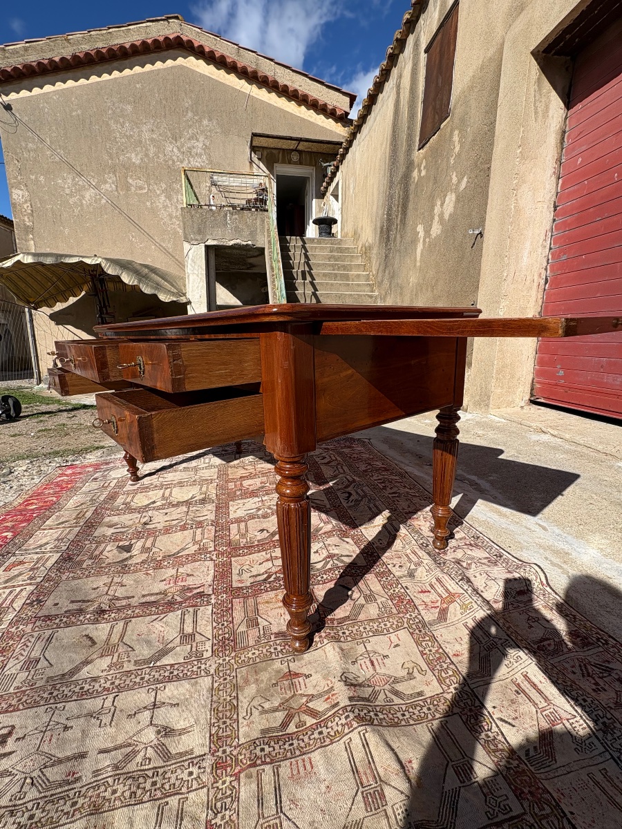 Bureau, restauration acajou époque XIXe siècle-photo-2