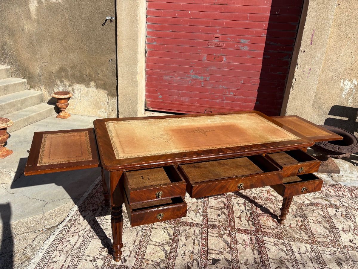 Bureau, restauration acajou époque XIXe siècle-photo-1