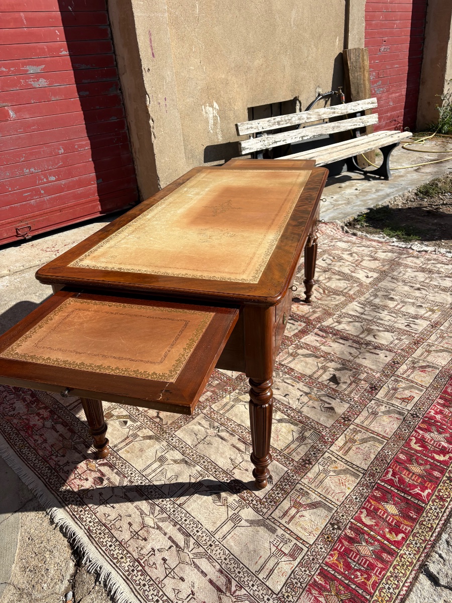 Bureau, restauration acajou époque XIXe siècle-photo-2
