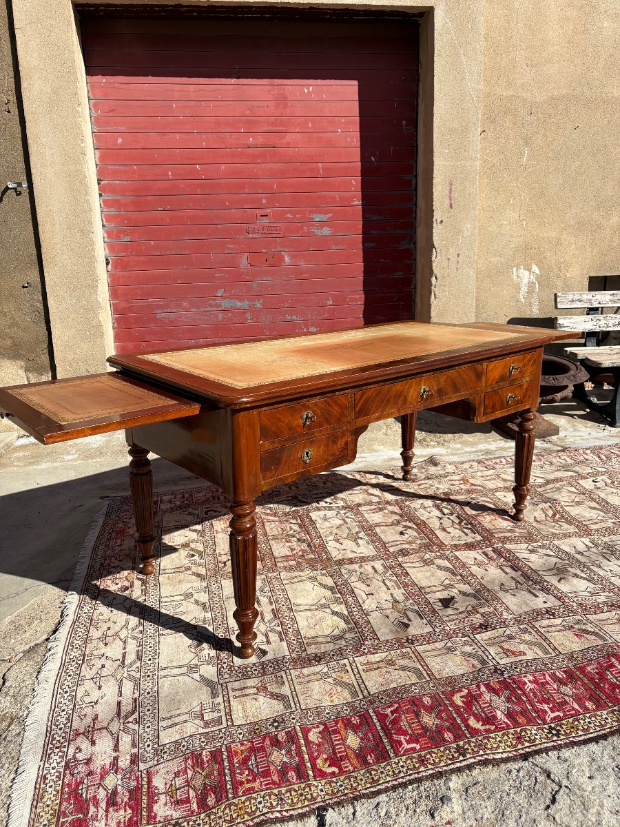Bureau, restauration acajou époque XIXe siècle-photo-4