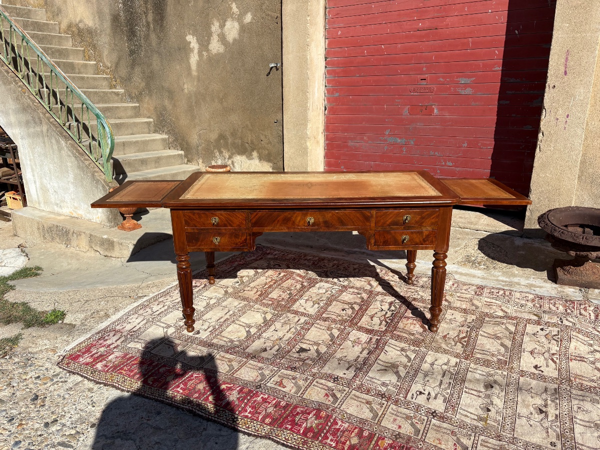 Bureau, restauration acajou époque XIXe siècle-photo-5