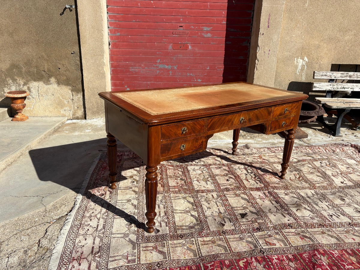 Bureau, restauration acajou époque XIXe siècle-photo-8