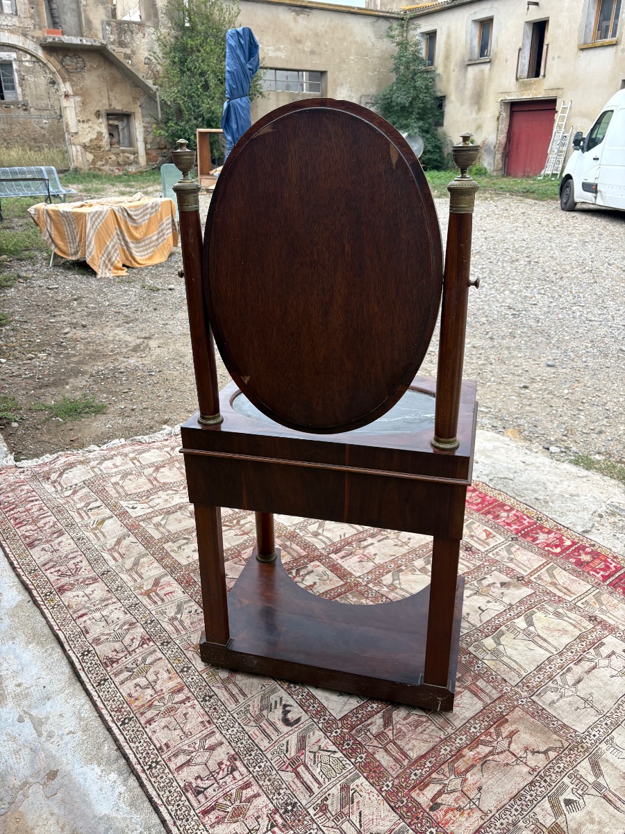 Coiffeuse pour homme empire en acajou d’époque XIXe siècle-photo-3