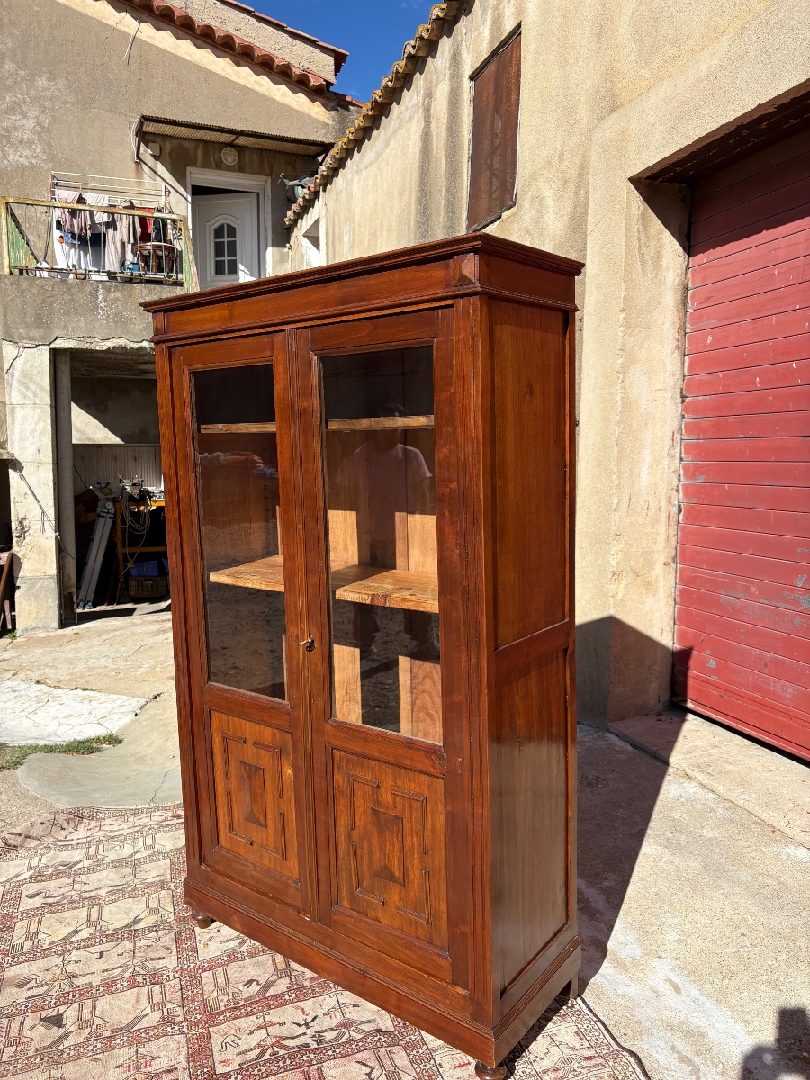 Bibliothèque en noyer , époque, Napoléon, III XIXe siècle-photo-4