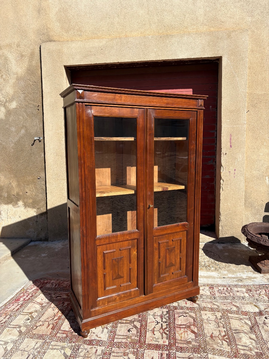 Bibliothèque en noyer , époque, Napoléon, III XIXe siècle-photo-6