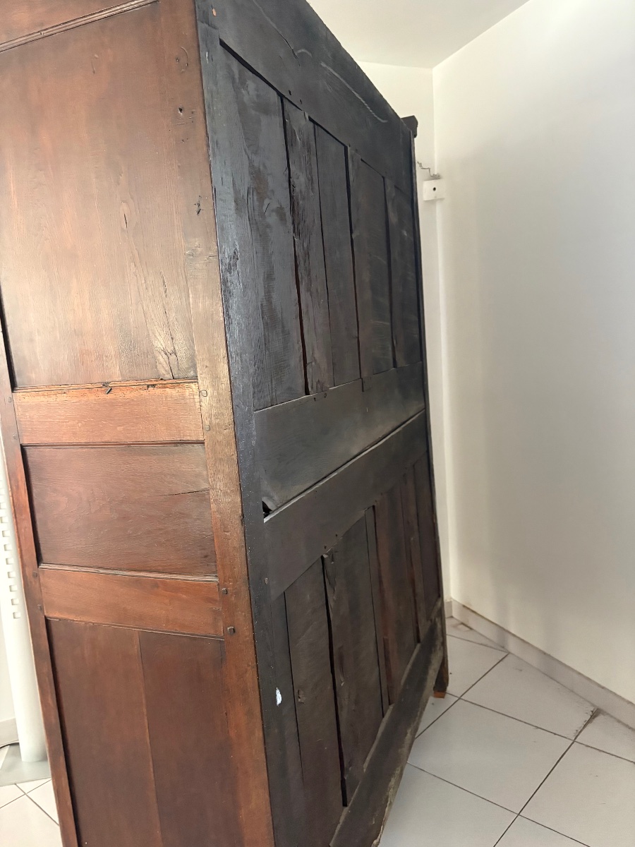 Armoire, Louis XV, de l’est en chêne d’époque XVIIIe siècle-photo-3