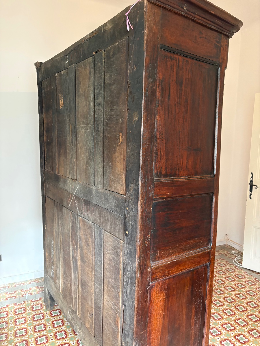 Armoire, Louis XV, en noyer et loupe de noyer d époque XVIIIe siècle-photo-4