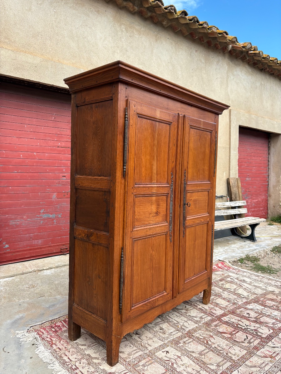 Armoire, Louis XV, en bois, fruitier, époque XVIIIe siècle-photo-3