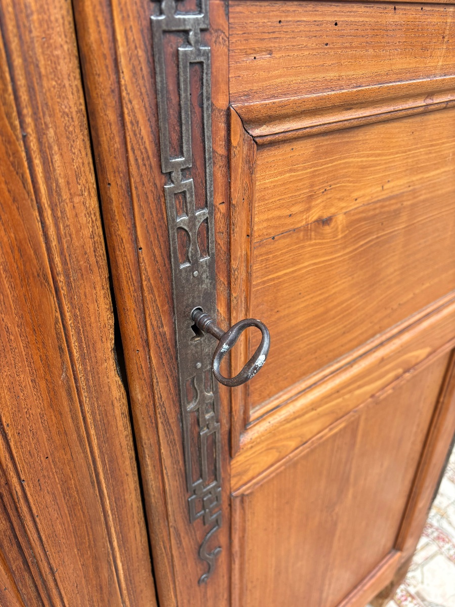 Armoire, Louis XV, en bois, fruitier, époque XVIIIe siècle-photo-4