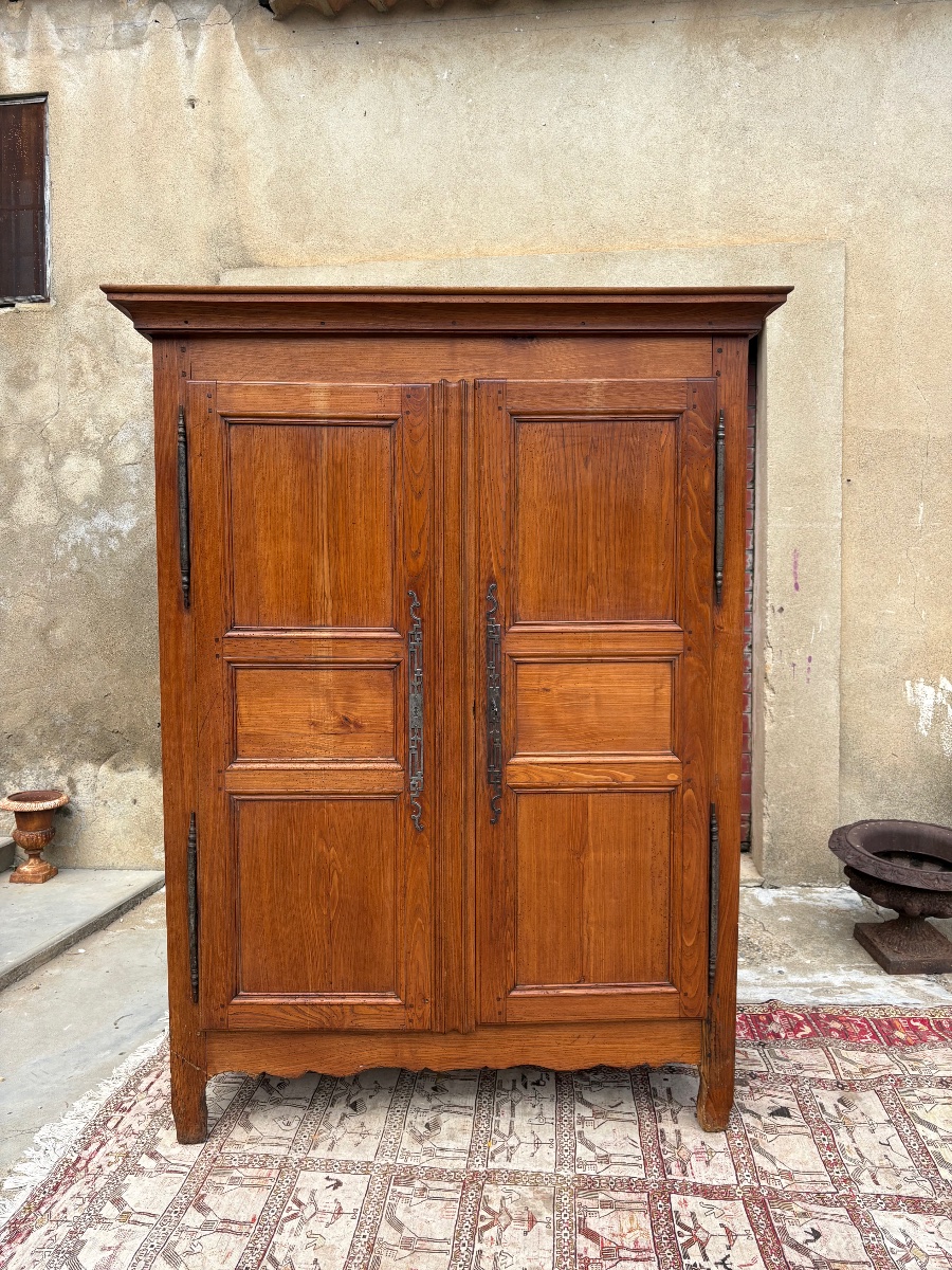 Armoire, Louis XV, en bois, fruitier, époque XVIIIe siècle-photo-3