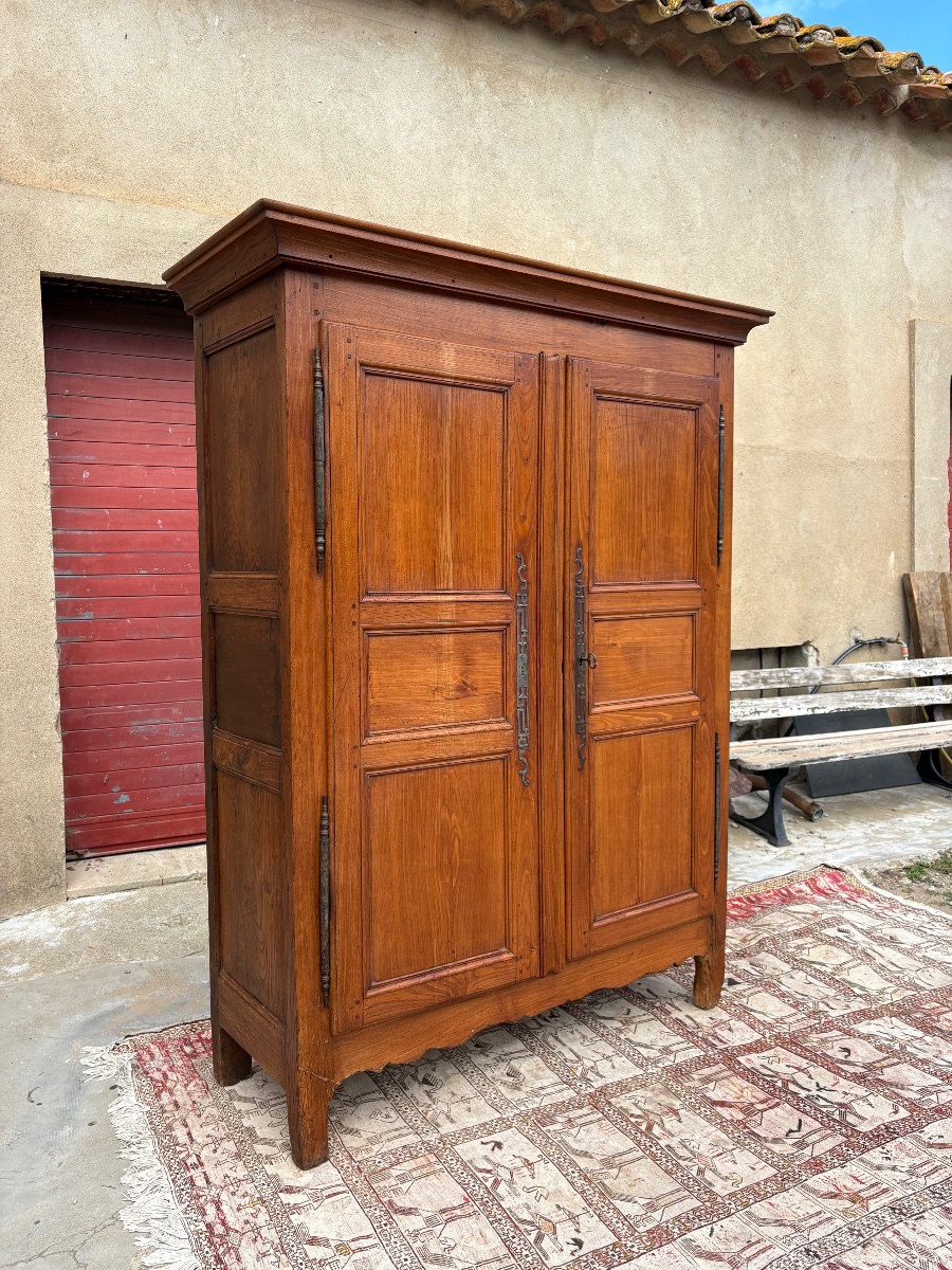 Armoire, Louis XV, en bois, fruitier, époque XVIIIe siècle-photo-4