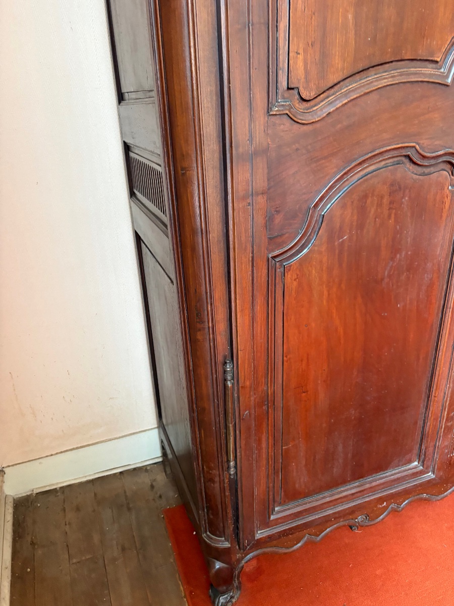 18th-century Mahogany Bordeaux-style Louis XV Cabinet-photo-3