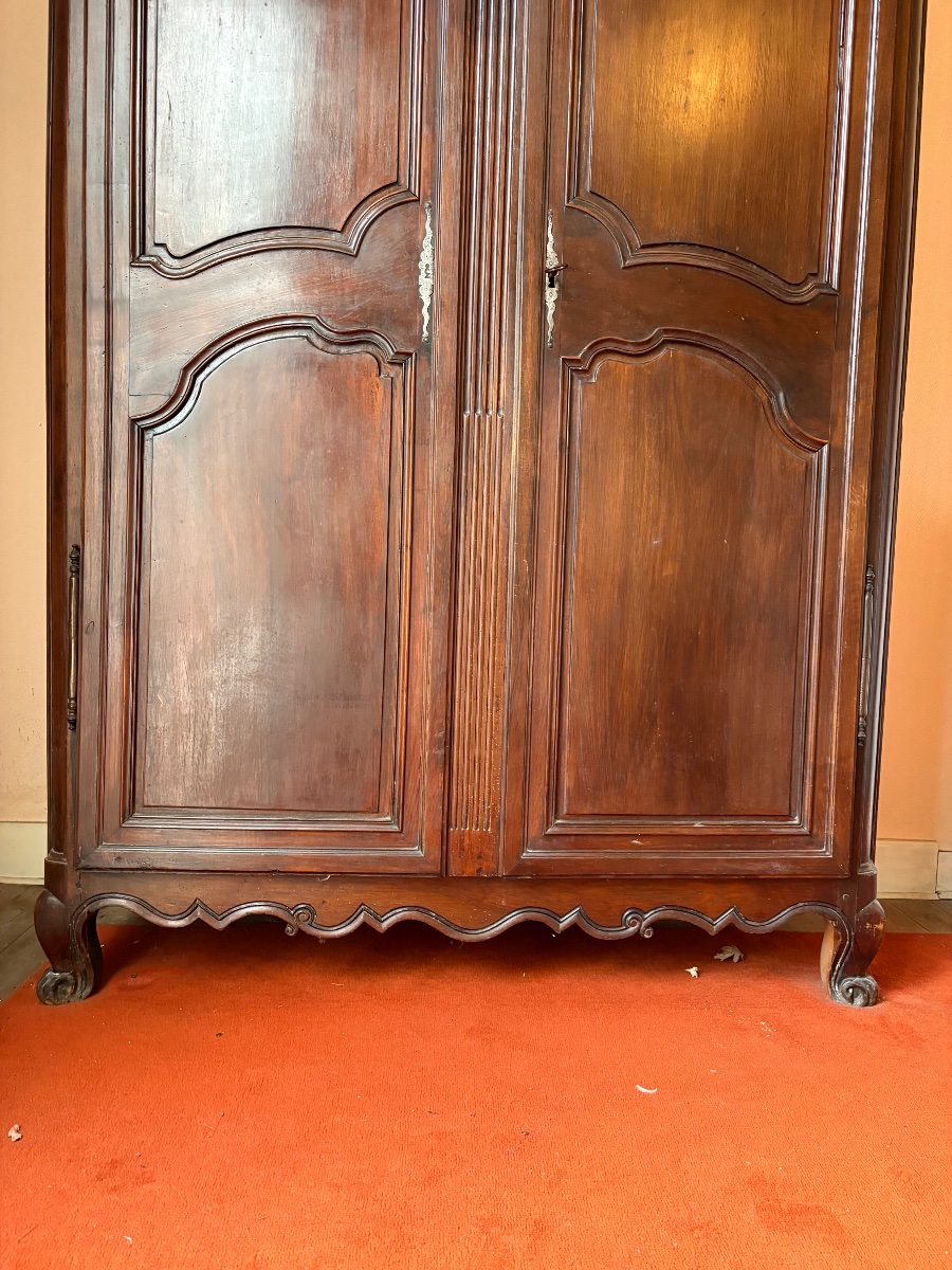18th-century Mahogany Bordeaux-style Louis XV Cabinet-photo-6