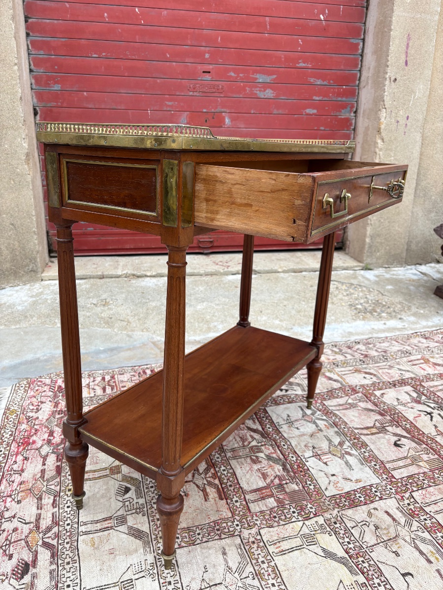 Louis XVI Console Table, Made Of Mahogany, Dating From The 18th Century-photo-4