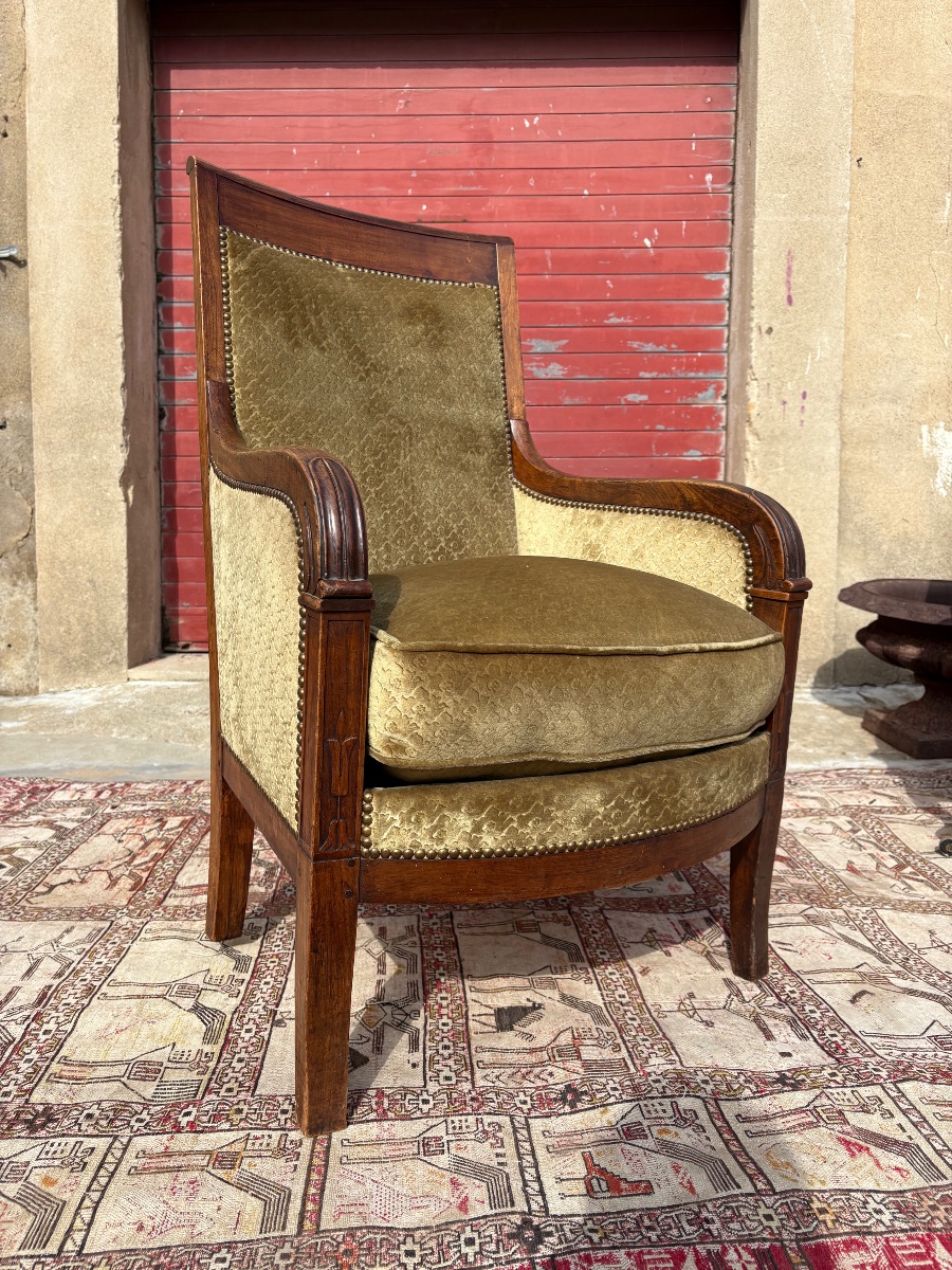 Bergère empire en acajou époque XIXe siècle-photo-3