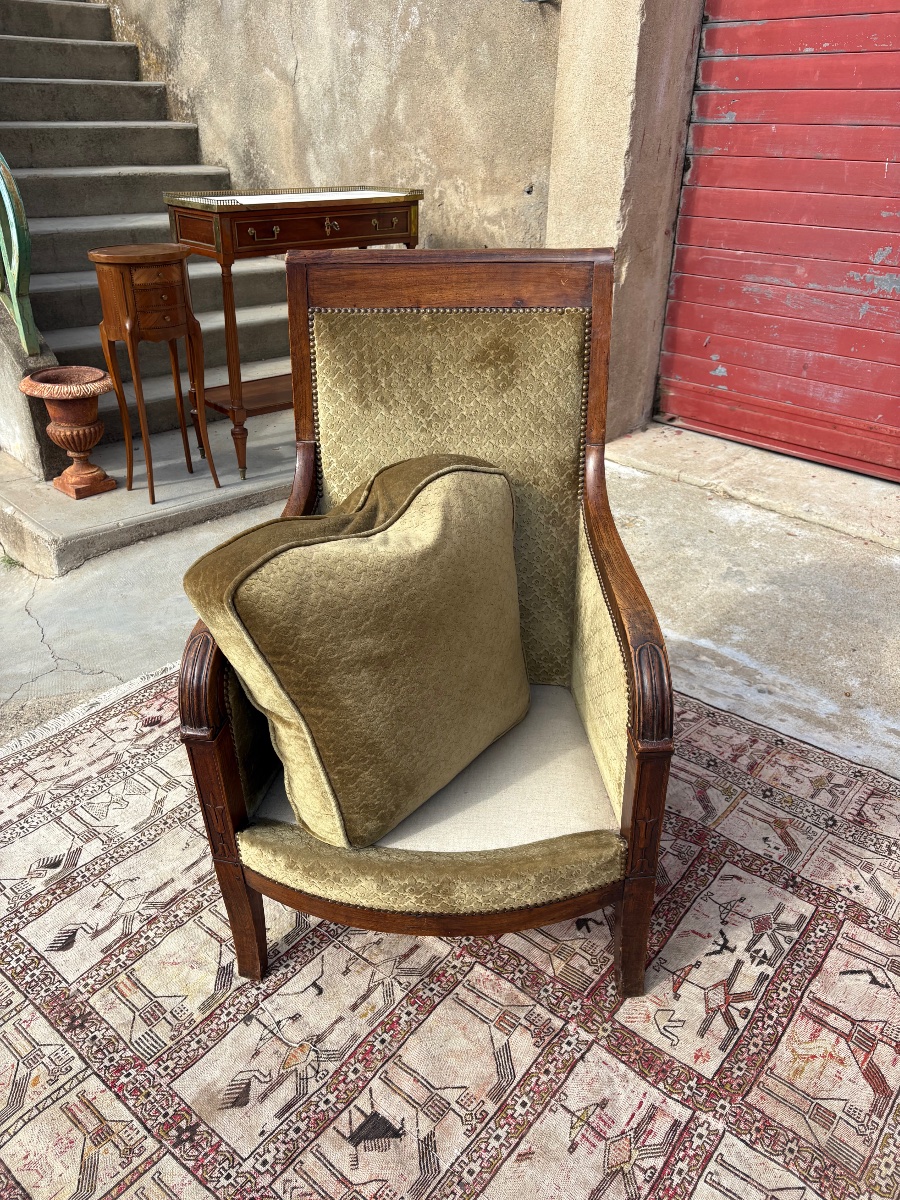 Bergère empire en acajou époque XIXe siècle-photo-5