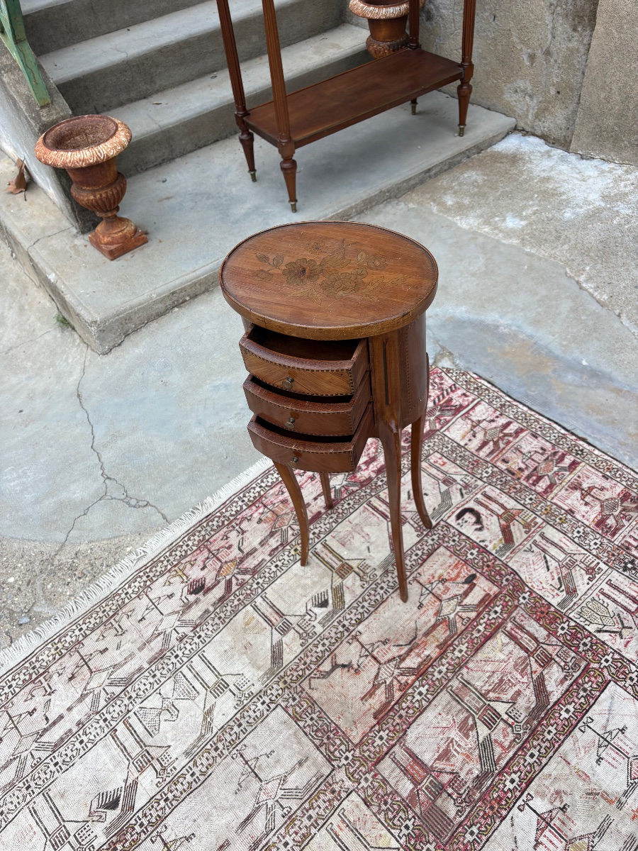 Petite table d’appoint de style Louis XV, d’époque XIXe siècle-photo-3