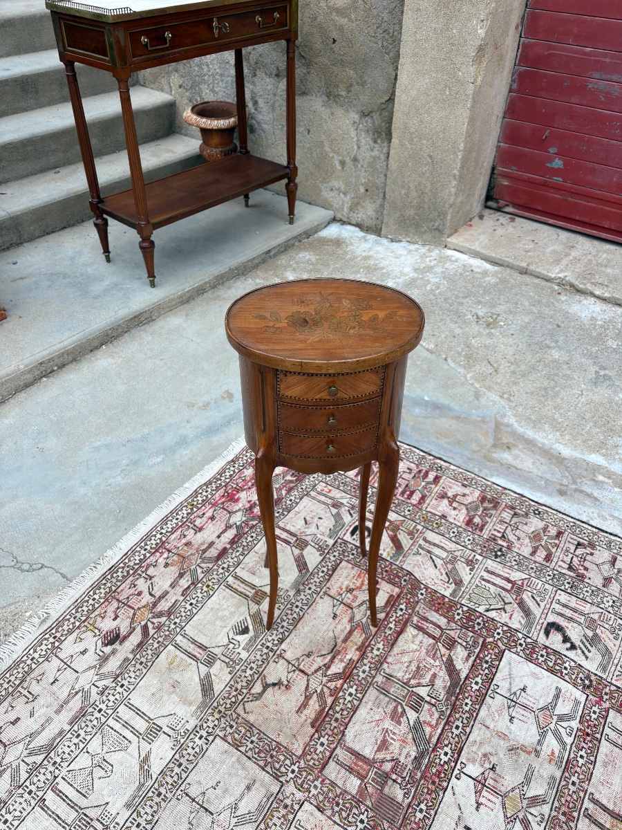 Petite table d’appoint de style Louis XV, d’époque XIXe siècle-photo-3