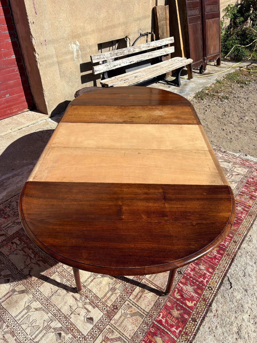 Table de salle à manger  Louis XVI, en acajou d’époque XIXe siècle -photo-2