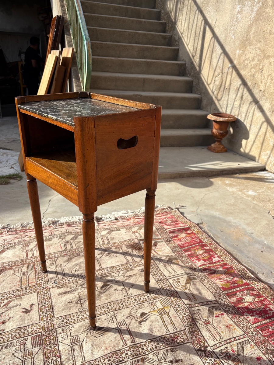 Louis XVI-style Snack Table, Made Of Burl Wood, Dating From The 18th Century-photo-3