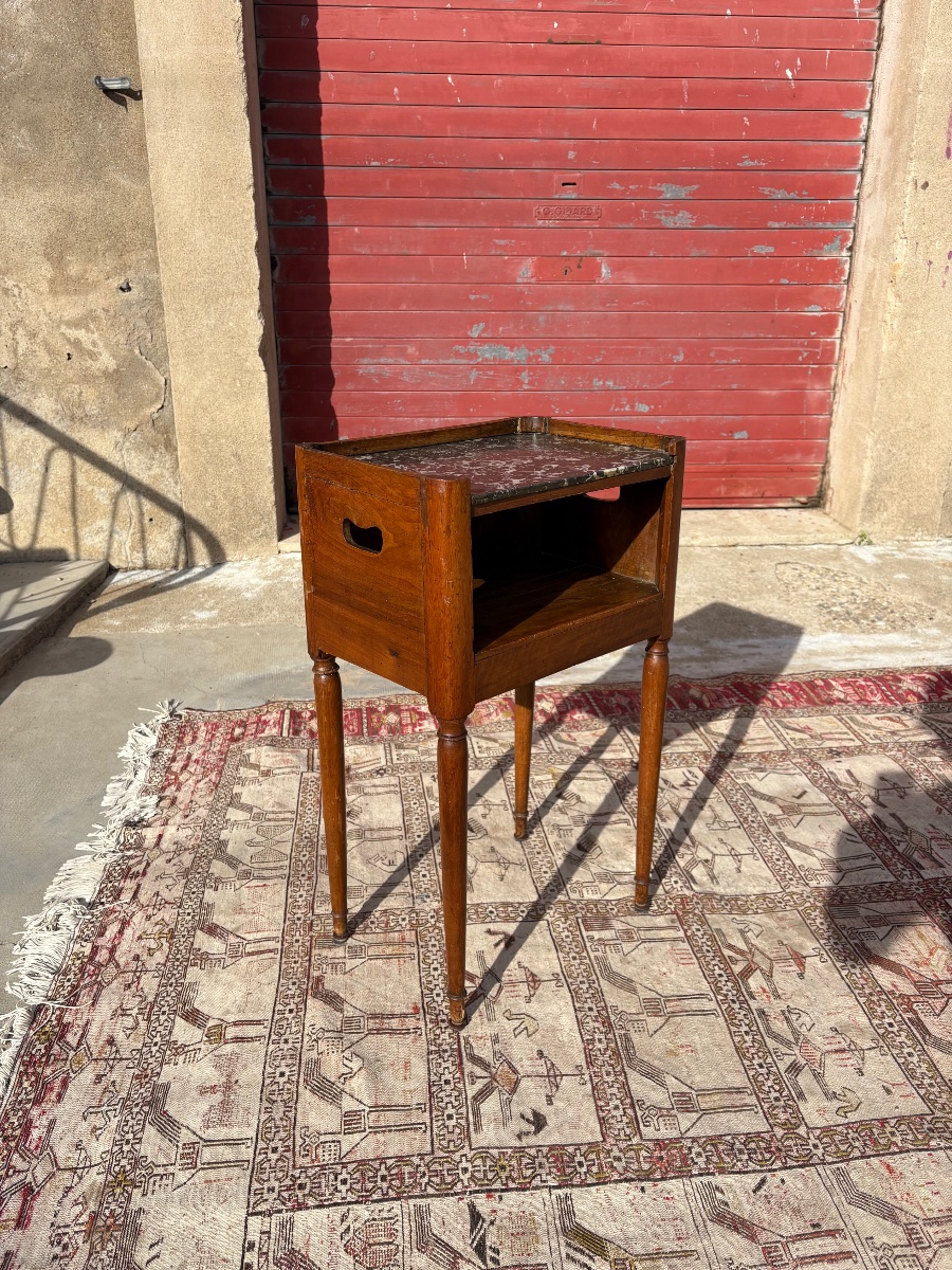 Louis XVI-style Snack Table, Made Of Burl Wood, Dating From The 18th Century-photo-2