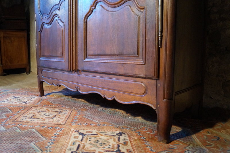 Cabinet Library, Louis XV In Oak, XIXth-photo-2