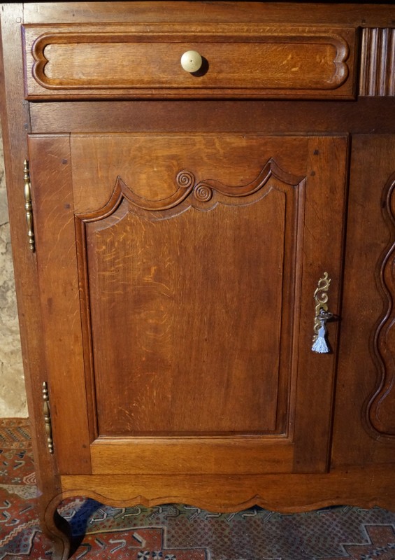 Louis XV Sideboard In Oak, Eighteenth Time-photo-3