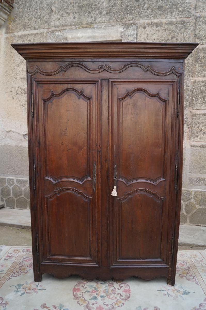 Armoire Louis XIV Régence, En Chêne, d'époque XVIIé.