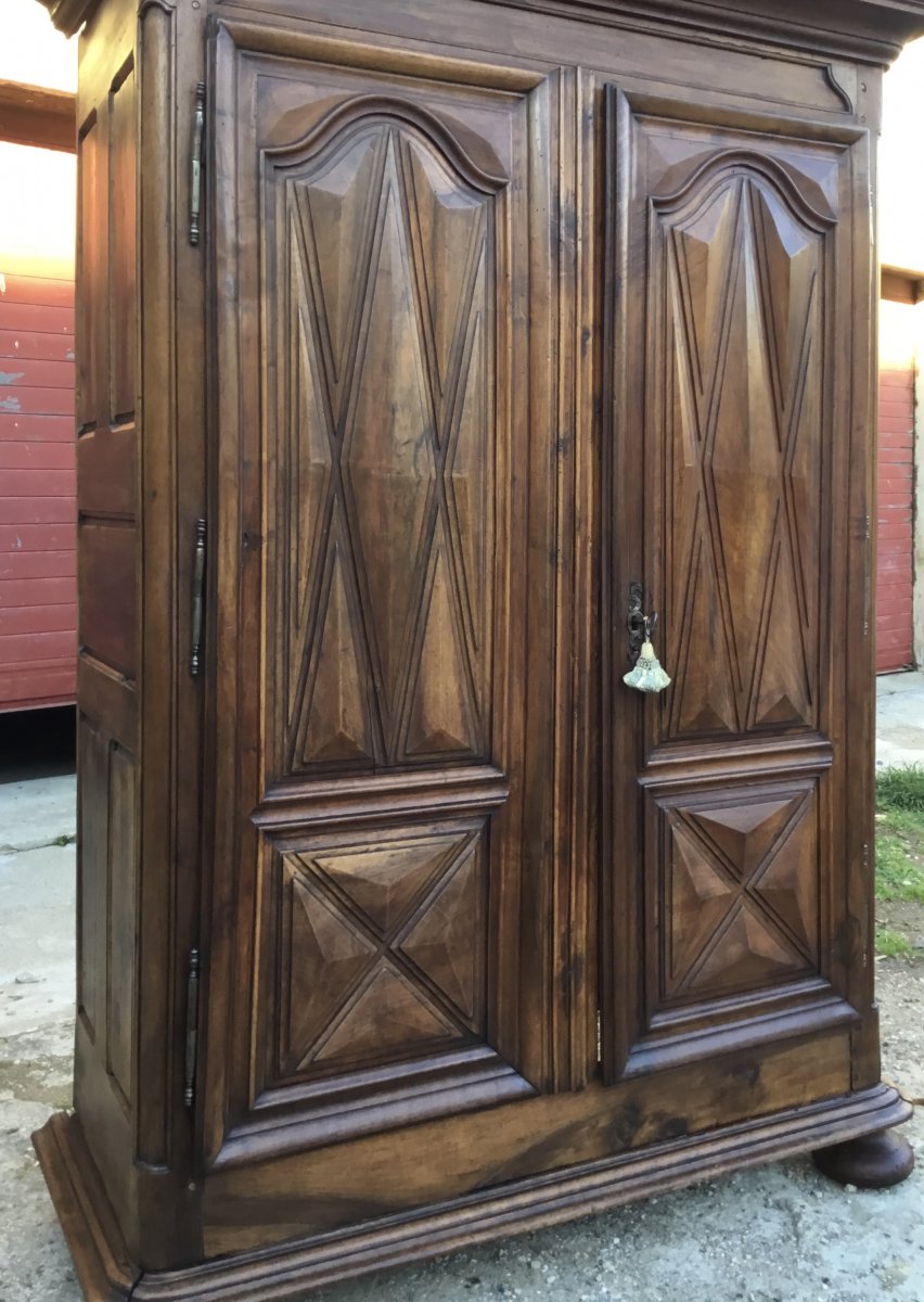 Louis XIII Period Wardrobe In Walnut 17th Time-photo-4