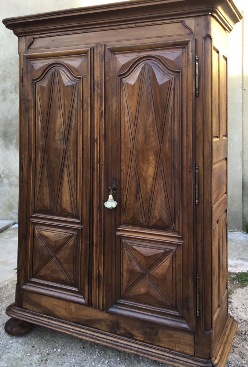 Louis XIII Period Wardrobe In Walnut 17th Time
