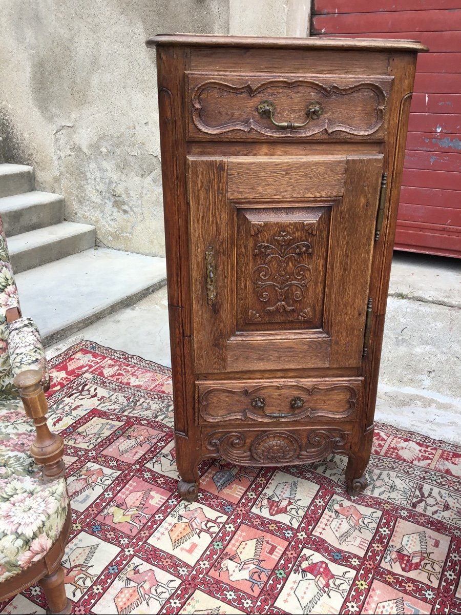 Louis XV Style Confiturier In Oak 19th Century-photo-2