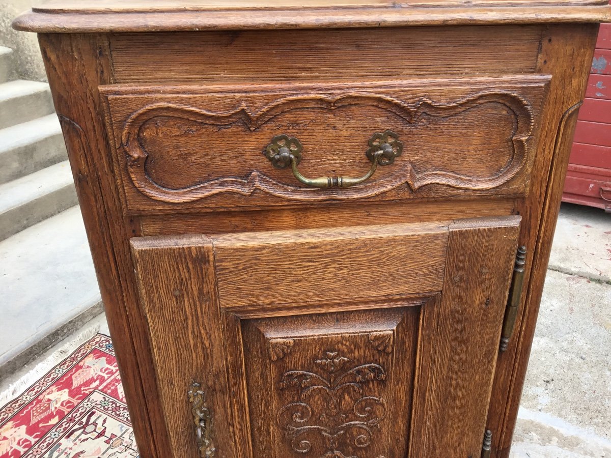 Louis XV Style Confiturier In Oak 19th Century-photo-3