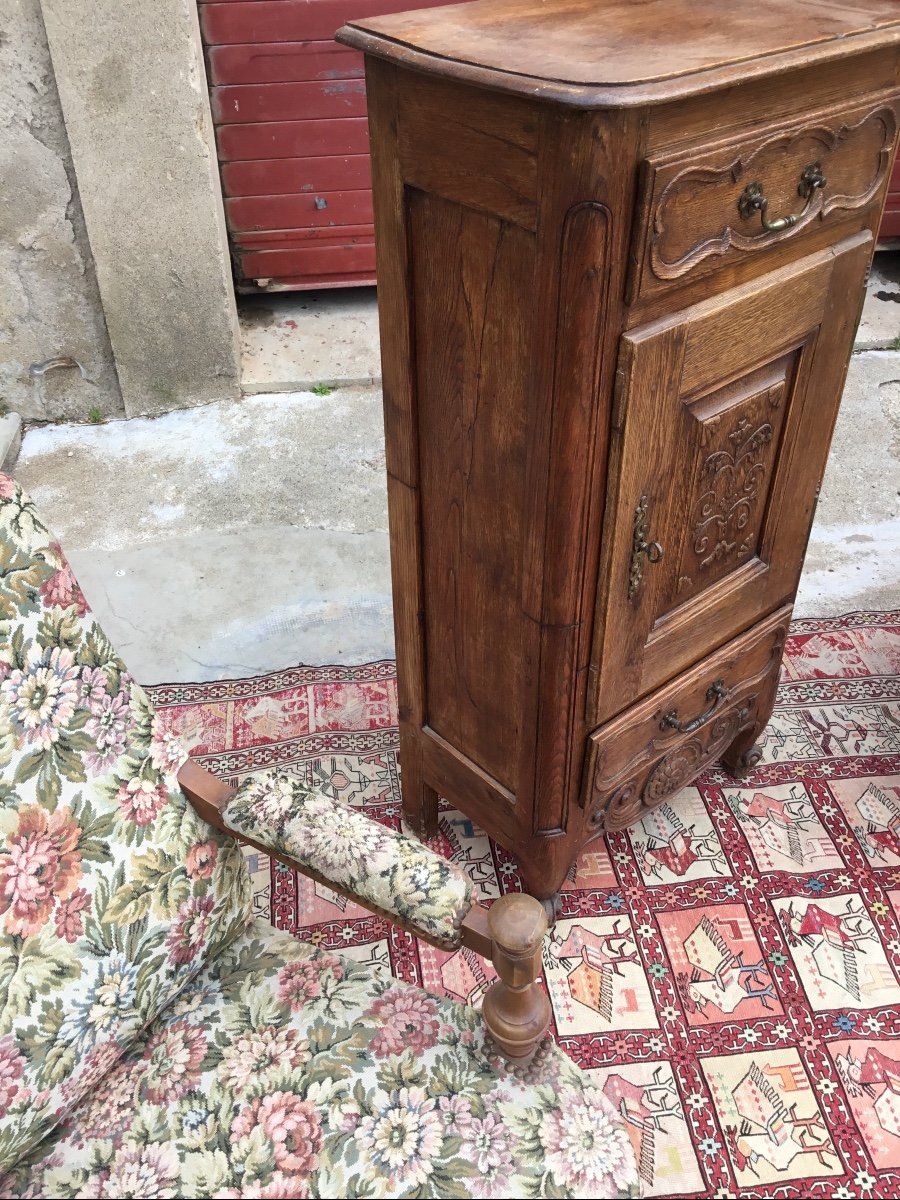 Louis XV Style Confiturier In Oak 19th Century-photo-3