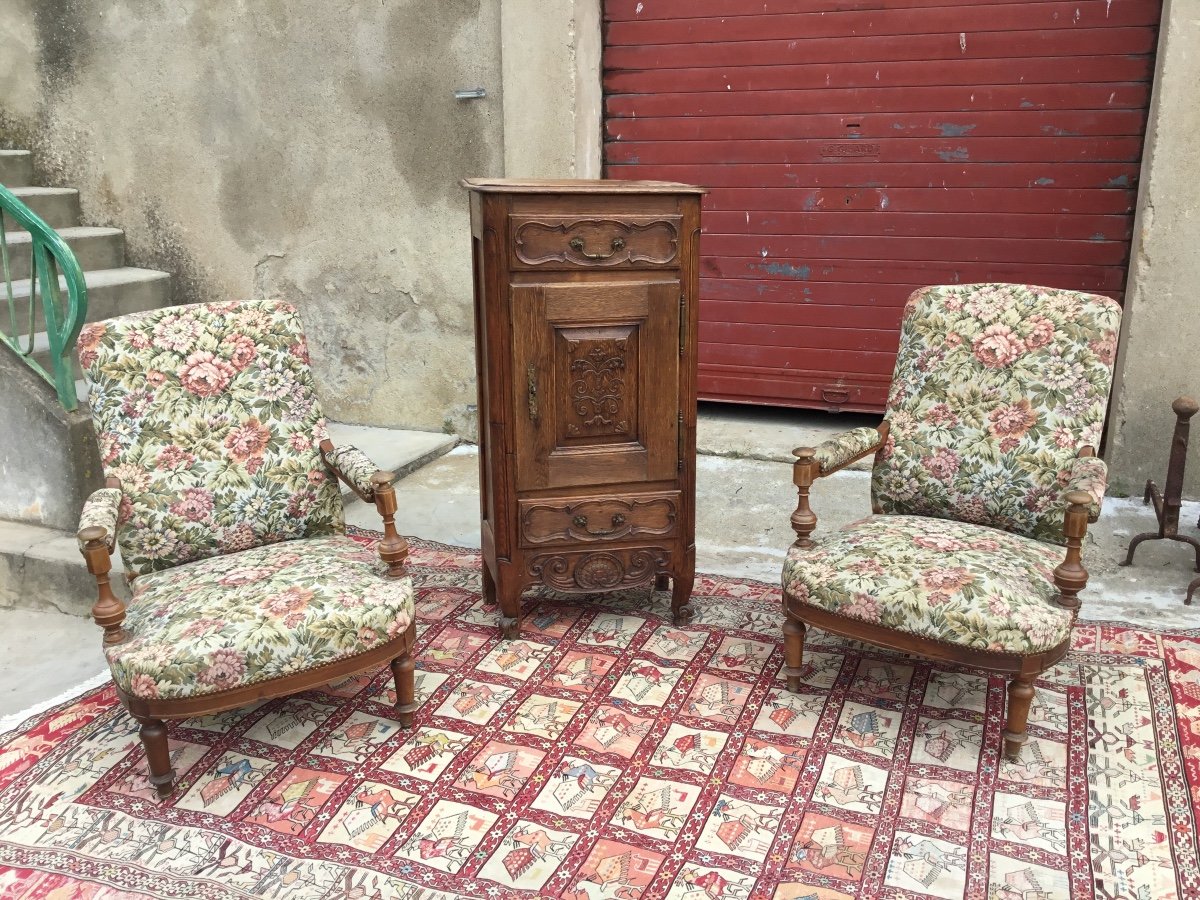 Louis XV Style Confiturier In Oak 19th Century