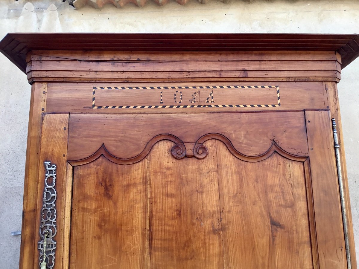 Vendéen Cabinet In Louis XV Style In Cherry, 19th Century-photo-3