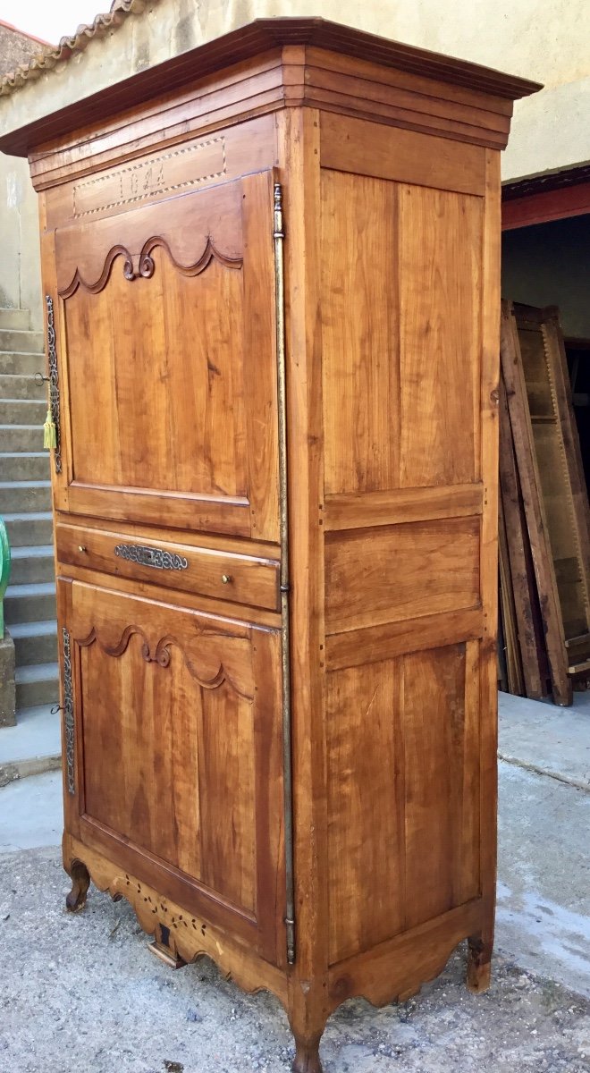 Vendéen Cabinet In Louis XV Style In Cherry, 19th Century-photo-3