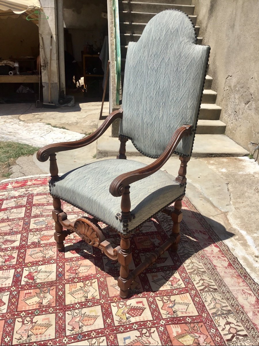 Regency Style Armchair 19th Century-photo-4