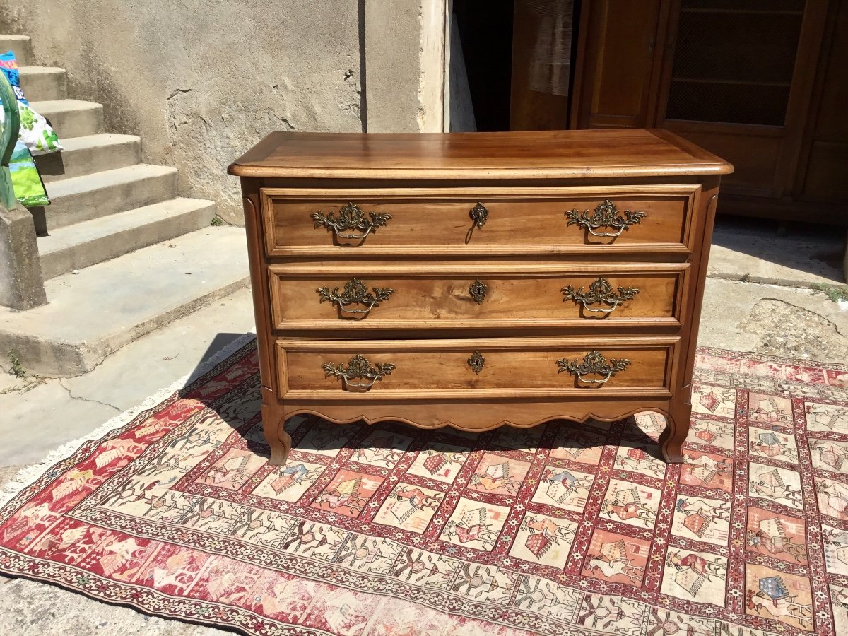 Commode Louis XV En Noyer époque 19emsiècle 