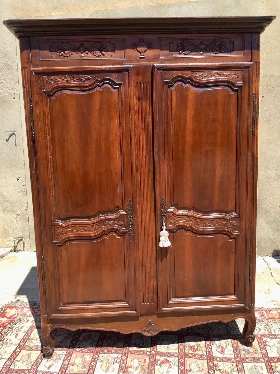 Armoire Louis XV Provençale En Noyer époque 18ème -photo-3