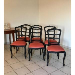 Suite Of Six Louis XV Style Chairs 1900