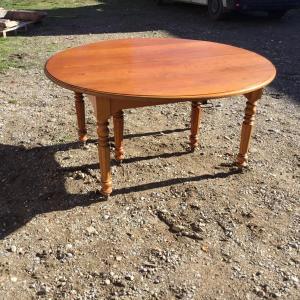 Louis-philippe Cherrywood Dining Room Table, 19th Century