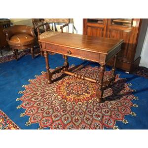 Desk, Napoleon III, In Oak From The 19th Century