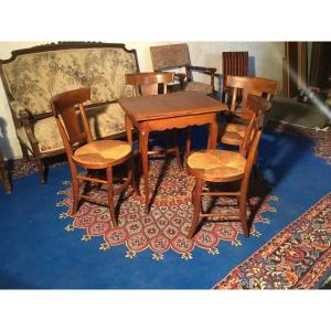 Louis XV Style Table In Cherry Wood From The 19th Century.